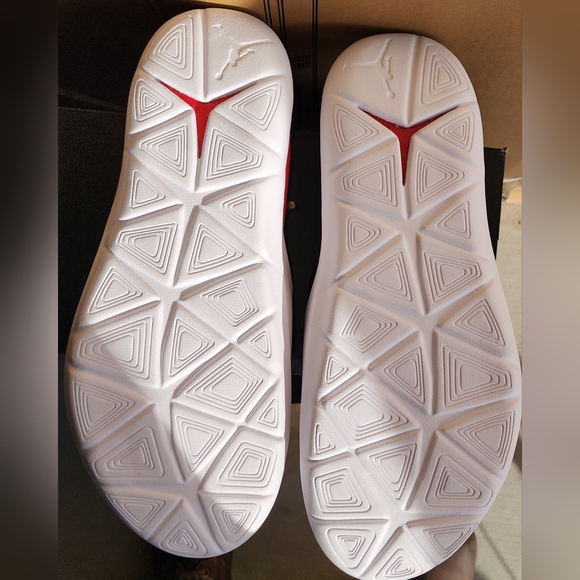 Air Jordan Hydro 7 "White", Size 12, Color Blk/Wht-Gym Red - Picture 7 of 9